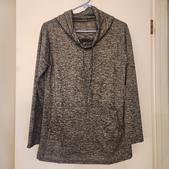 Gray Women's Lightweight Cowl Neck Top - Picture 1 of 4